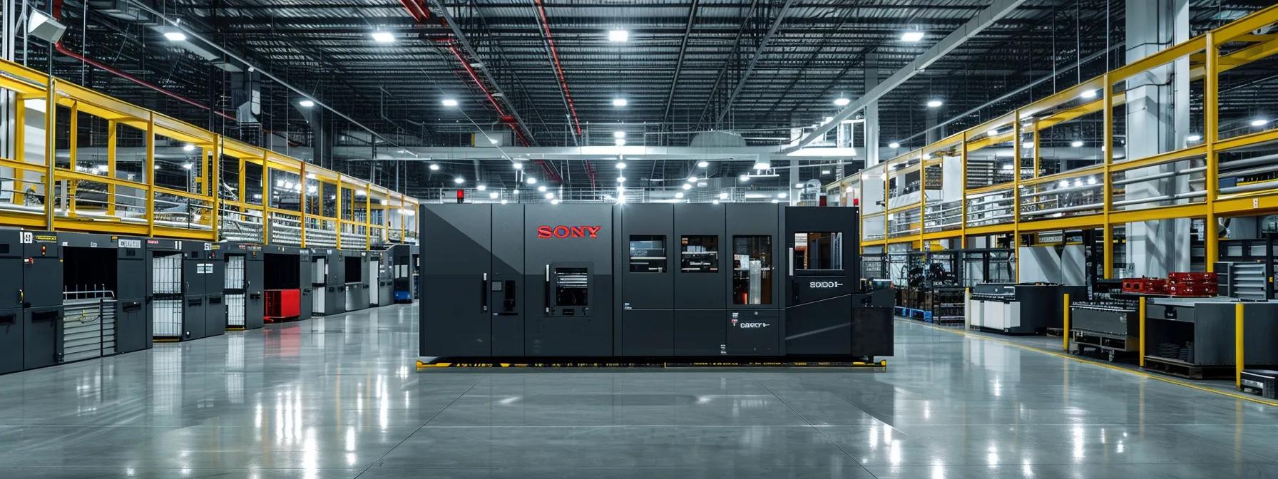 a modern industrial warehouse setting showcasing a sleek assembly of top-tier material handling equipment, illuminated by bright overhead lights, emphasizing efficiency and innovation in logistics management.